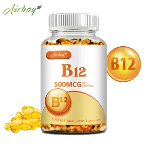 Vitamin B12 500mcg - Energy, Sleep Health, Improve Mood - 120 Capsules