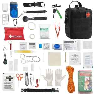 250 Pieces Survival First Aid Kit Emergency Medical Trauma Bag for camping and Home Use