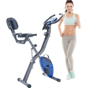Folding Exercise Bike, Fitness Upright 16-Level Adjustable