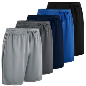 5-piece men's casual shorts breathable fabric