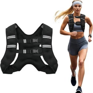 30LB ADJUSTABLE WEIGHT VEST (6-30lb for Men & Women) w/ REFLECTIVE Stripe